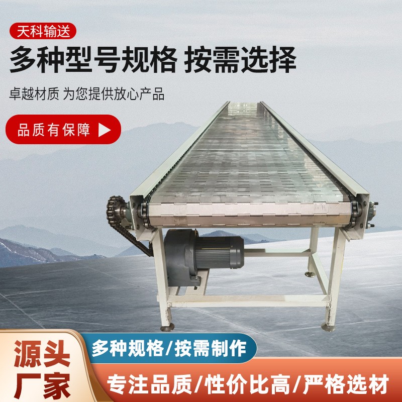 重型碳钢链板输送机 空调化肥吨包输送流水线小型链板输送机图3