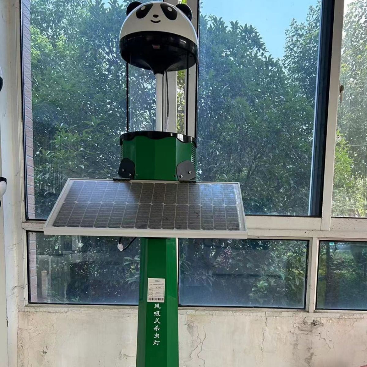 风吸式太阳能杀虫灯国家标准机械频振式诱虫灯螺旋强劲风机灭蚊灯图2