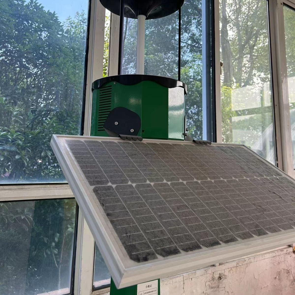 风吸式太阳能杀虫灯国家标准机械频振式诱虫灯螺旋强劲风机灭蚊灯图5