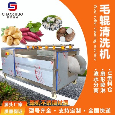 毛辊清洗机 洗鱼猪蹄清洗机 硬毛去皮 毛辊清洗去皮机
