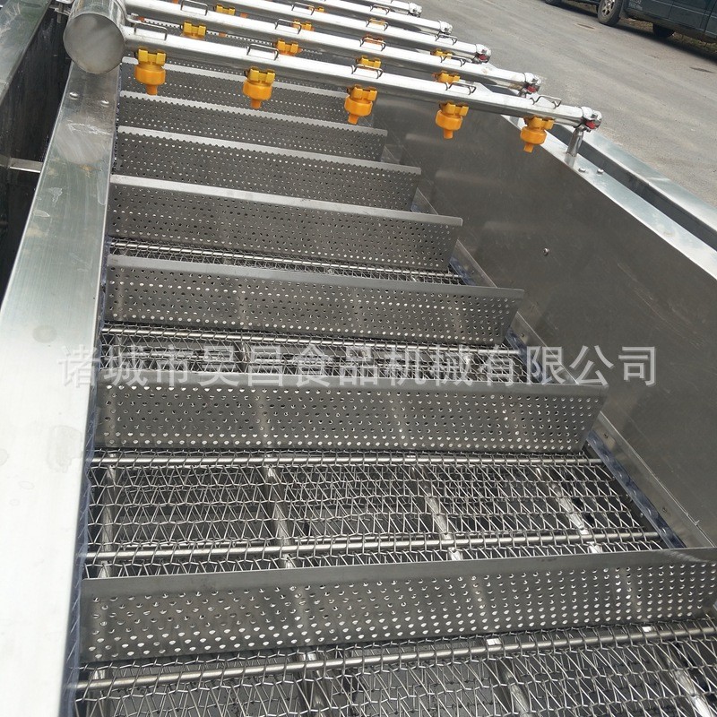 果蔬清洗生产线商用爆款热卖蔬菜苹果气泡冲浪昊昌旋流节水清洗机图4