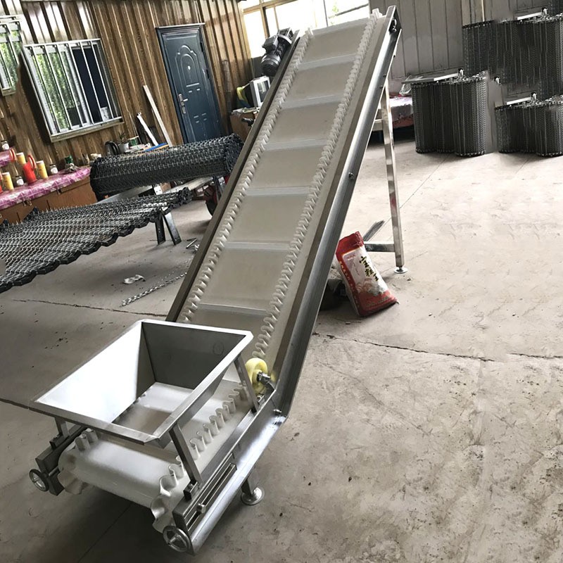 定制爬坡皮带输送机提升机大倾角仓库用移动卸货可调速分拣输送线图2