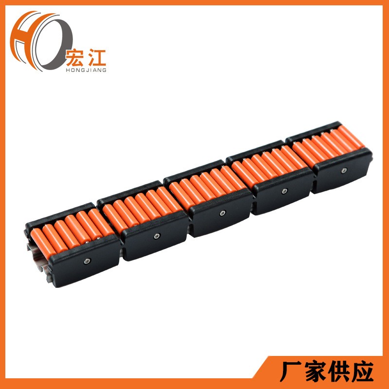 奶粉罐装输送设备厂供应输送机配件 橙色滚珠POM护栏配弓型钢图5