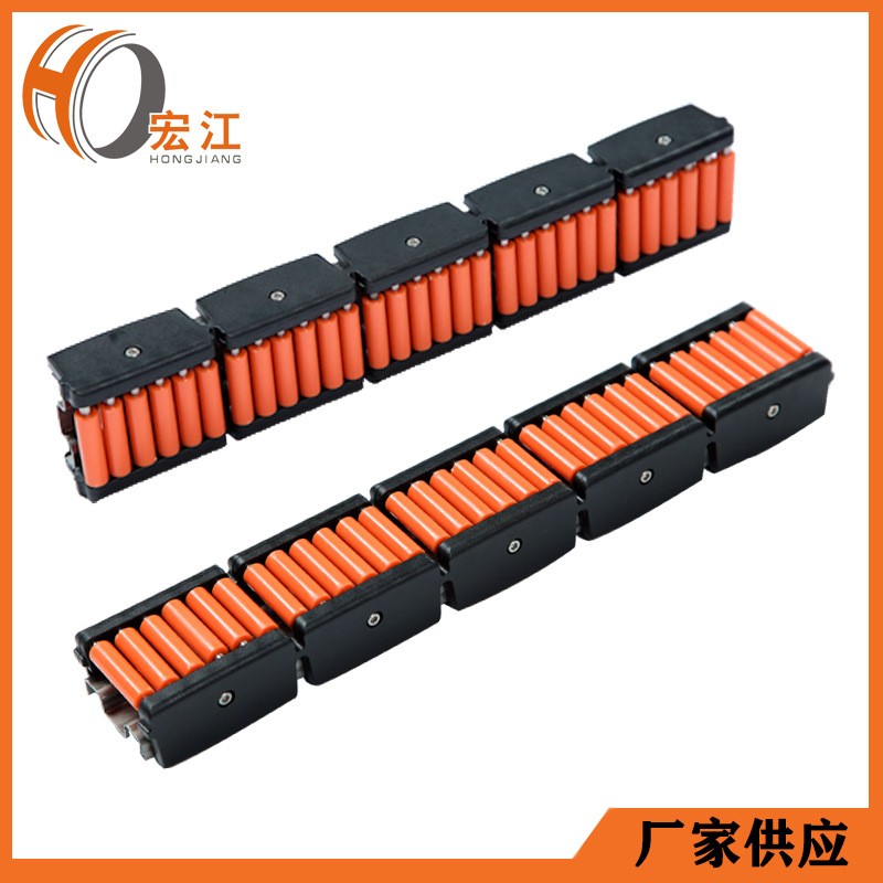 奶粉罐装输送设备厂供应输送机配件 橙色滚珠POM护栏配弓型钢图4