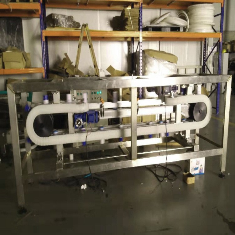 厂家定制小型夹瓶输送线琉璃瓶传送带小罐装生产线塑料链板输送机图3