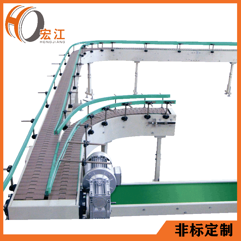 厂家非标定制牛奶软包装产品输送线 顶板链式输送机图2