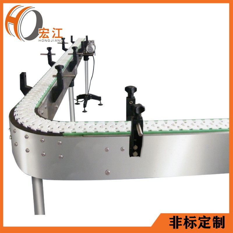 厂家非标定制牛奶软包装产品输送线 顶板链式输送机图4