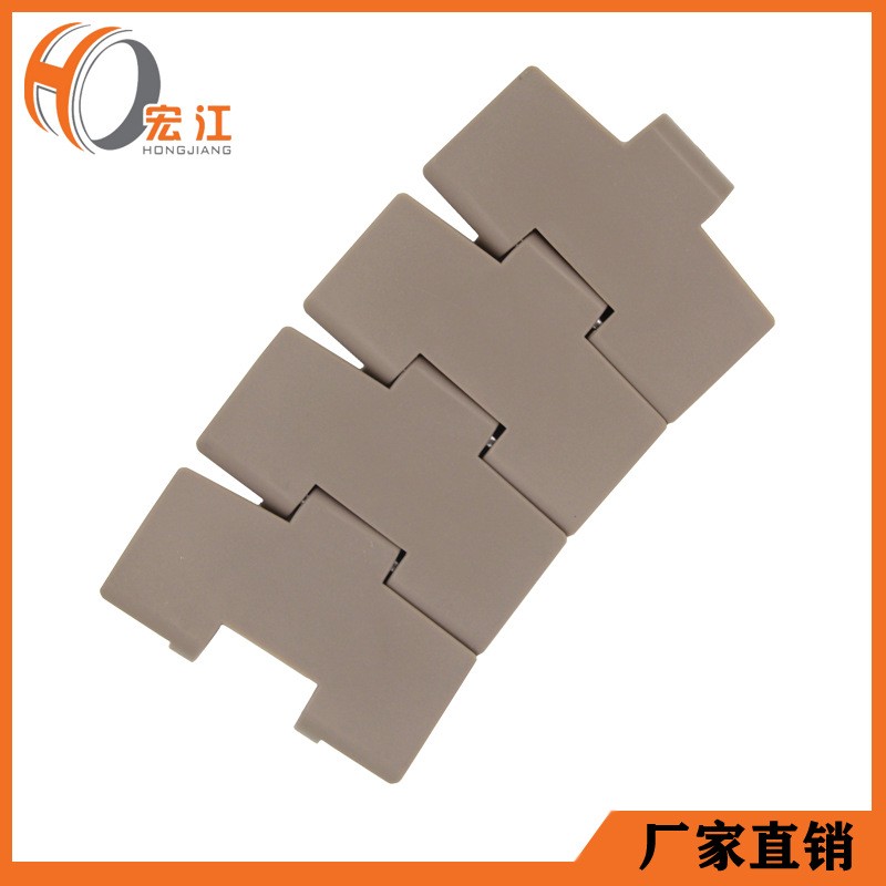 厂家批发塑料平顶转弯链板POM塑钢传动链食品输送带链板图3