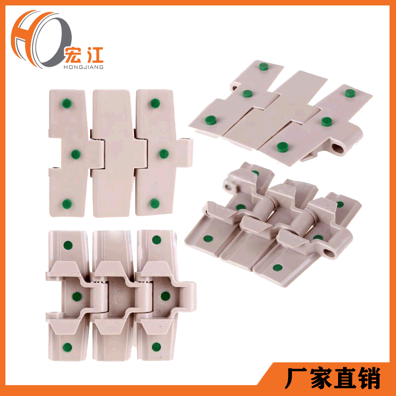 厂家直销输送机链板880平顶带点胶弯链胶粒防滑带带翼八脚传动链