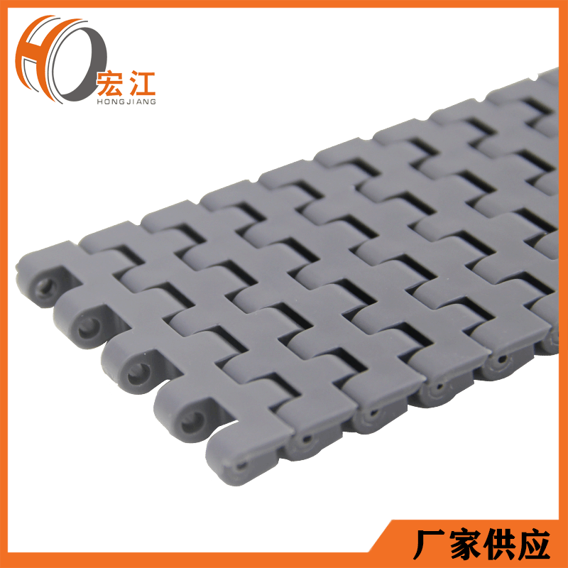 食品机械加工设备输送机配件 链塑钢工业皮带 POM全宽转弯网链