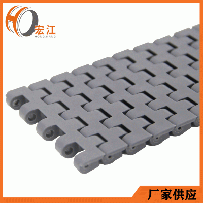 食品机械加工设备输送机配件 链塑钢工业皮带 POM全宽转弯网链