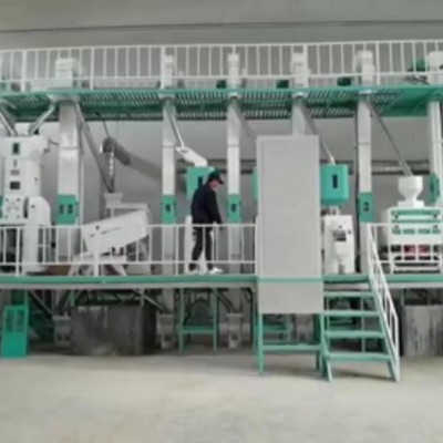 20吨水稻大米加工成套设备机械全自动碾米机组流水线