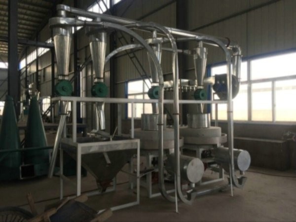 全自动电动石磨面粉机 大成机械 小型磨面机 自动上料图2