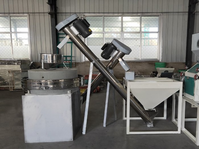 全自动电动石磨面粉机 大成机械 小型磨面机 自动上料图5