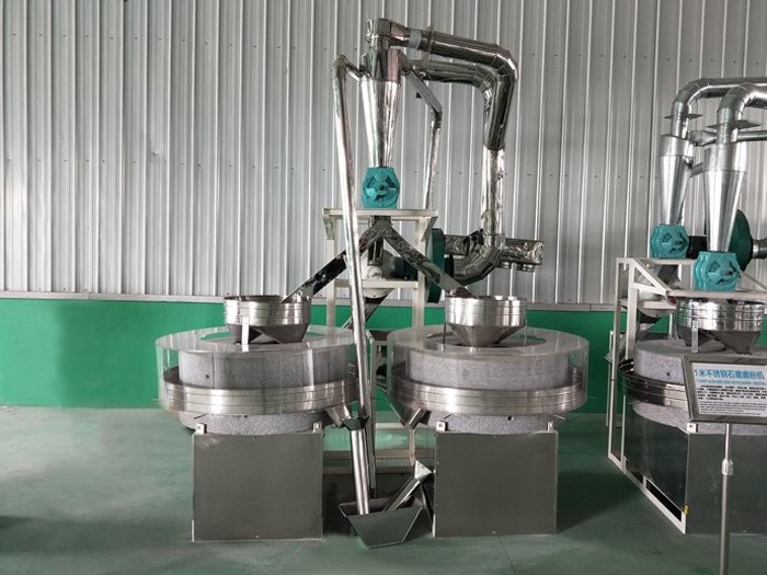 全自动电动石磨面粉机 大成机械 小型磨面机 自动上料图4