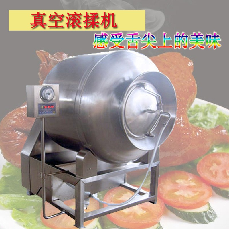 肉类腌制滚揉机自动不锈钢滚揉机 食品专用设备滚肉桶摔打入味机图4