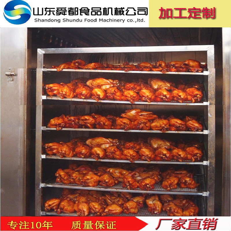 500公斤腊肉诸城烟熏炉生产厂家 腊肠腊肉蒸煮烘干熏烟机烟熏设备图6