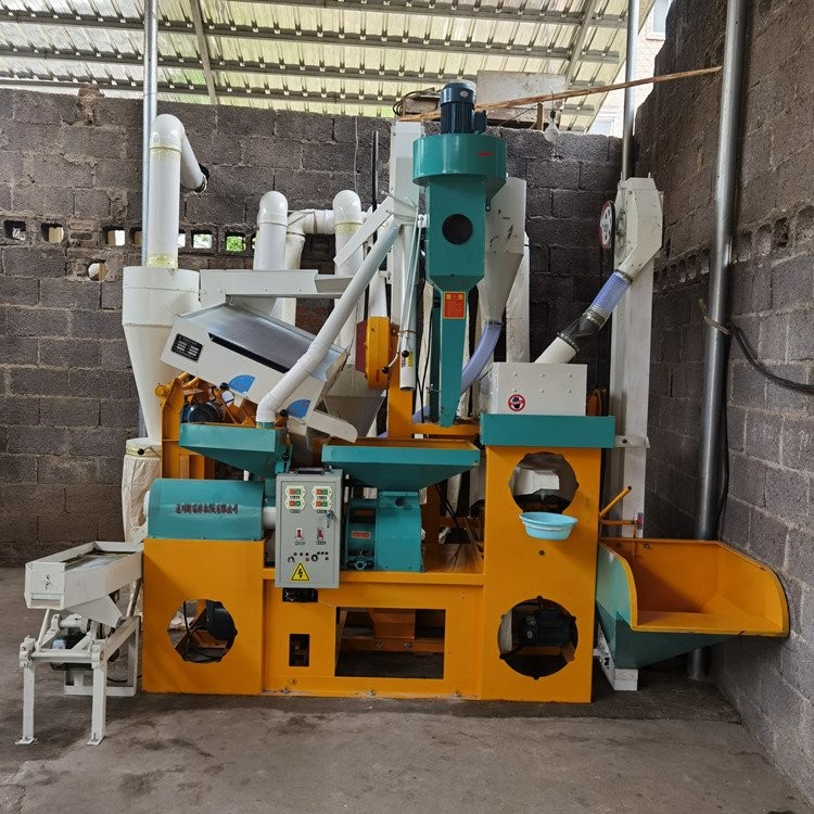 全自动碾米机成套设备 商用去砂除杂打米机 操作简单出米粒高