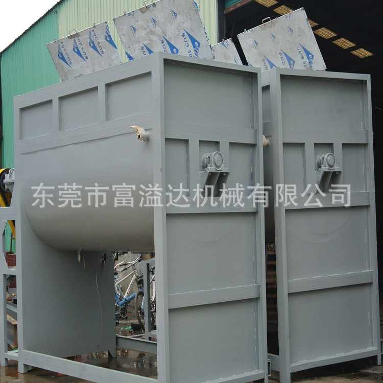 东莞2吨饲料烘干机 卧式不锈钢干粉搅拌机 除油粉搅拌机+上料机图2