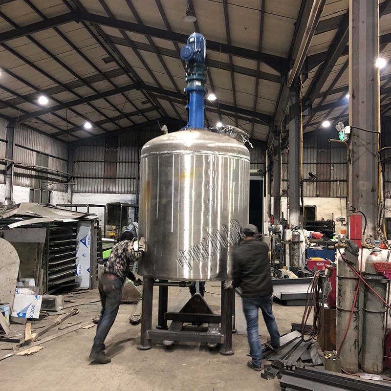 广东厂家生产饮料液体调配搅拌罐 菌种发酵釜 电加热真空搅拌罐图2