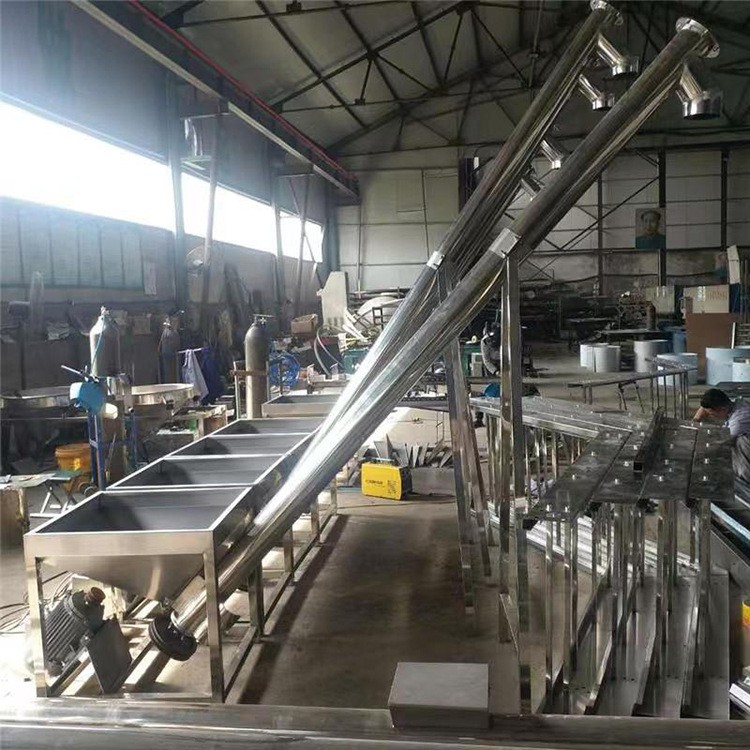 螺旋输送机 不锈钢蛟龙螺旋上料机 螺杆传送自动颗粒粉末提升机图4