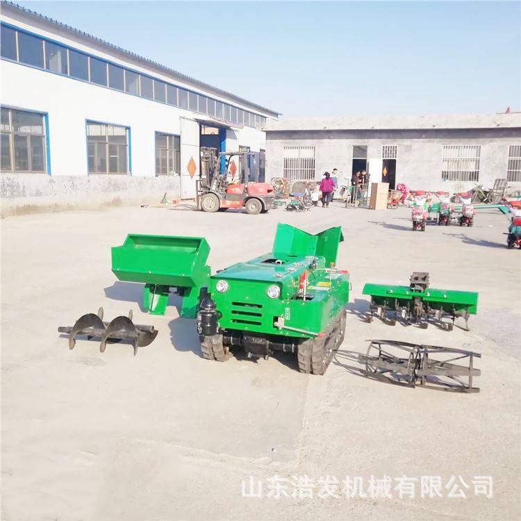 履带式大功率农田开沟机带遥控大棚行走式旋耕机果园内施肥回填机图2