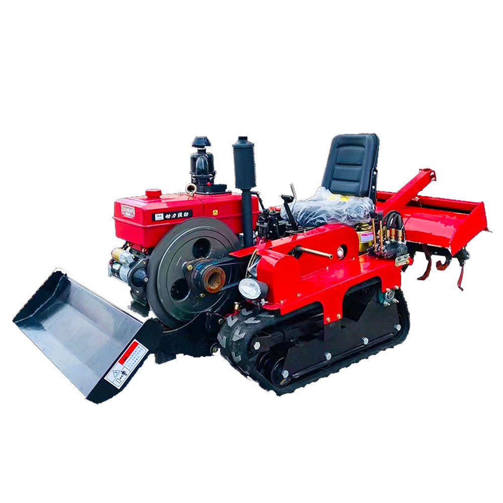 小型履带式微耕机大马力农用柴油耕地拖拉机多功能水旱两用旋耕机图5