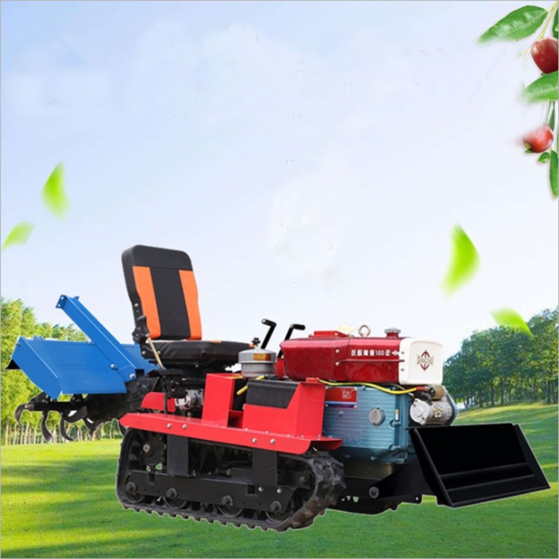 乘坐式大马力履带旋耕机35马力果园大棚微耕机柴油水旱两用耕地机图2