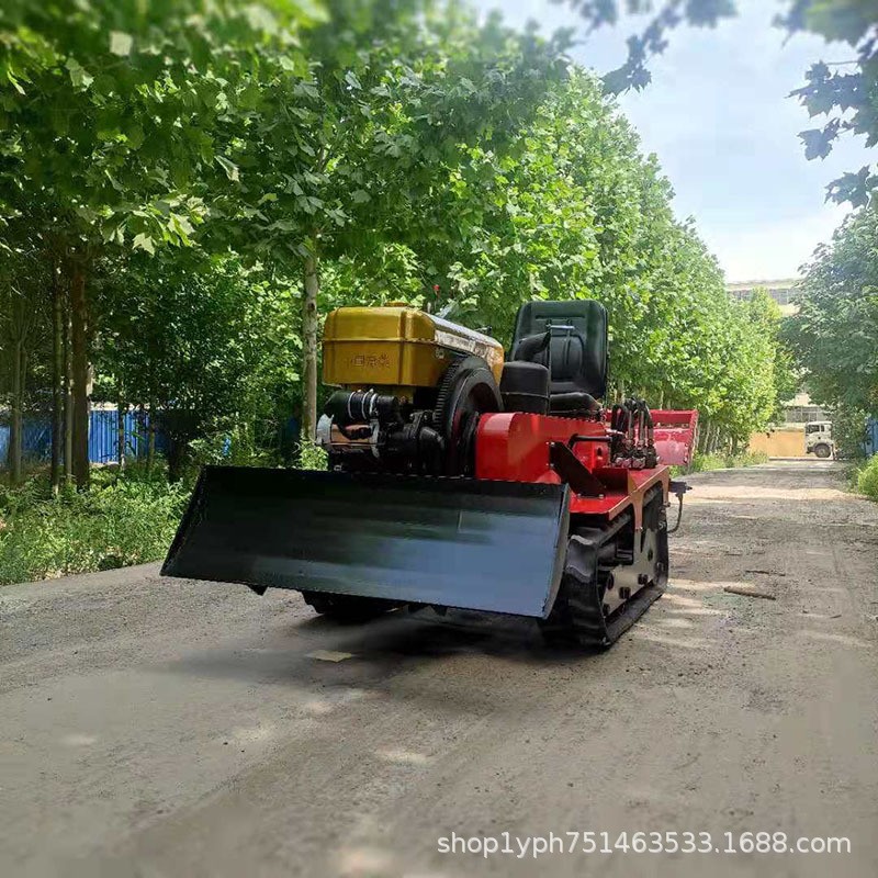 乘坐式大马力履带旋耕机35马力果园大棚微耕机柴油水旱两用耕地机图3