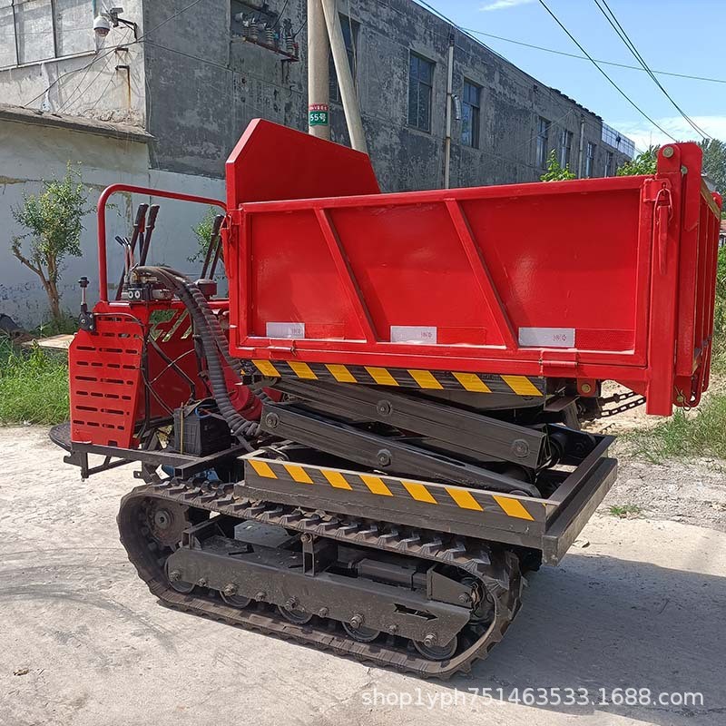 拖拉搬运水果粮食小型履带运输车自动升降自走式履带搬运车爬山虎图2