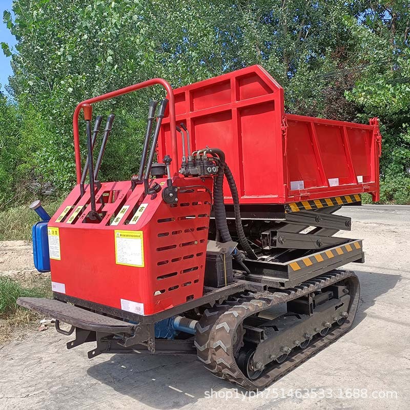 拖拉搬运水果粮食小型履带运输车自动升降自走式履带搬运车爬山虎图3