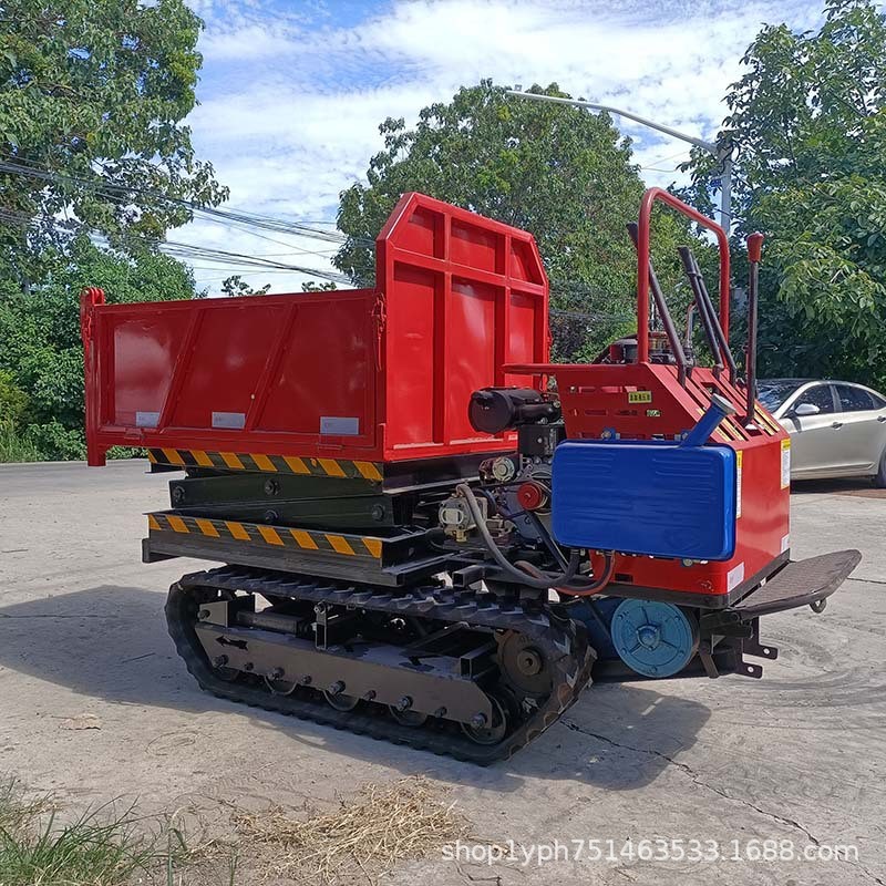 爬山虎升降三轮车山地履带自走式农用运输车手扶小型液压运输车图3