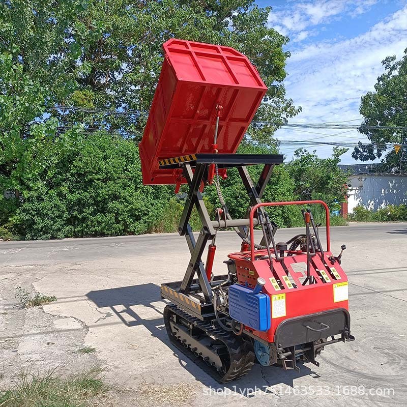 爬山虎升降三轮车山地履带自走式农用运输车手扶小型液压运输车图4