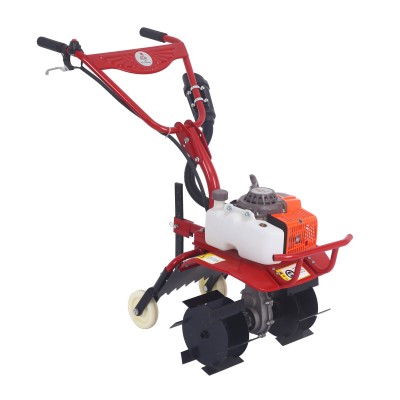 多功能手推式小型松土机农用耕田水旱耙田耕地机除草犁地开沟机