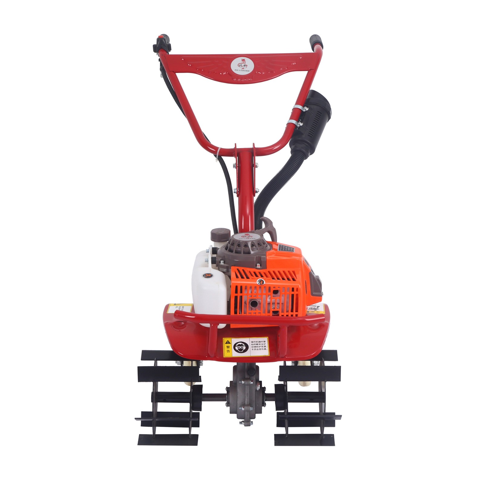 多功能手推式小型松土机农用耕田水旱耙田耕地机除草犁地开沟机图2