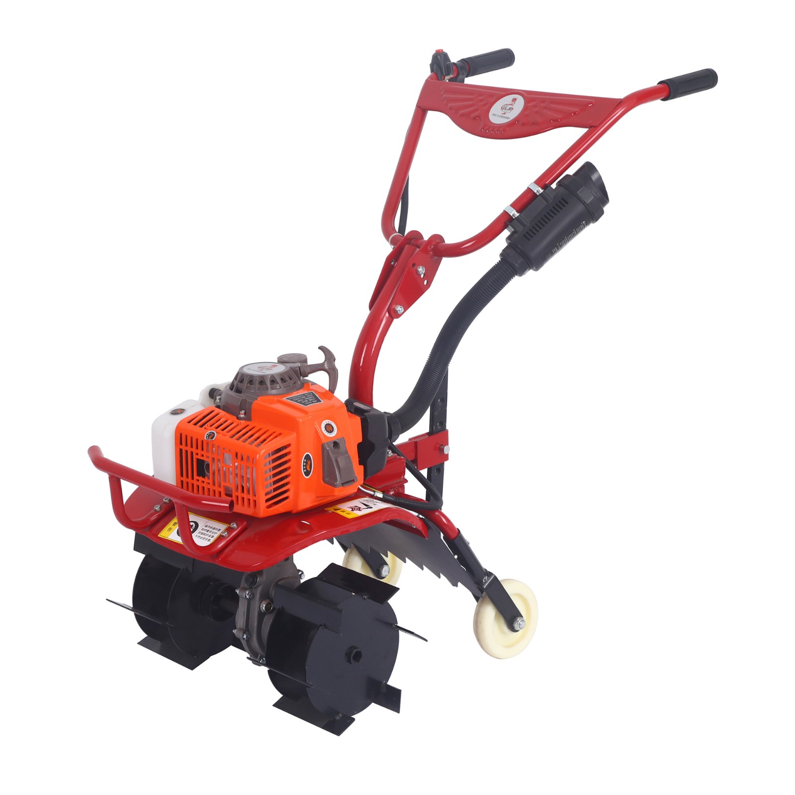 多功能手推式小型松土机农用耕田水旱耙田耕地机除草犁地开沟机图5