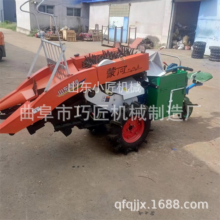 单行玉米收获机 棒子扒皮秸秆还田机 乘坐式玉米收获粉碎机