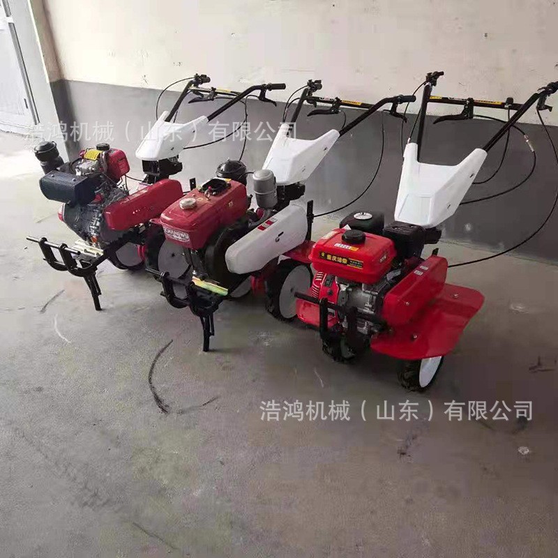 小型开沟培土机多功能柴油汽油旋耕机犁地机 双驱四驱手扶微耕机图3