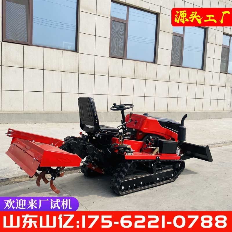 履带式旋耕机 多功能果园田园管理机 农用大棚乘坐式微耕机除草旋图4