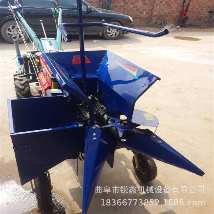 秸秆粉碎手扶式单行玉米收获机小型家用柴油玉米收获机掰棒子机图2