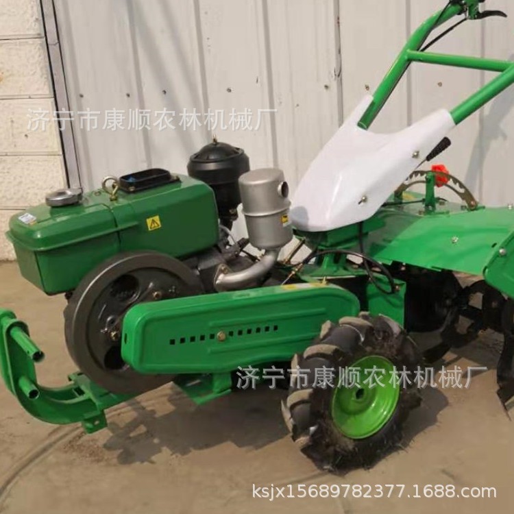 12马力小型手扶微耕机 旋耕耕地翻土机 四驱水冷式柴油打田机图3
