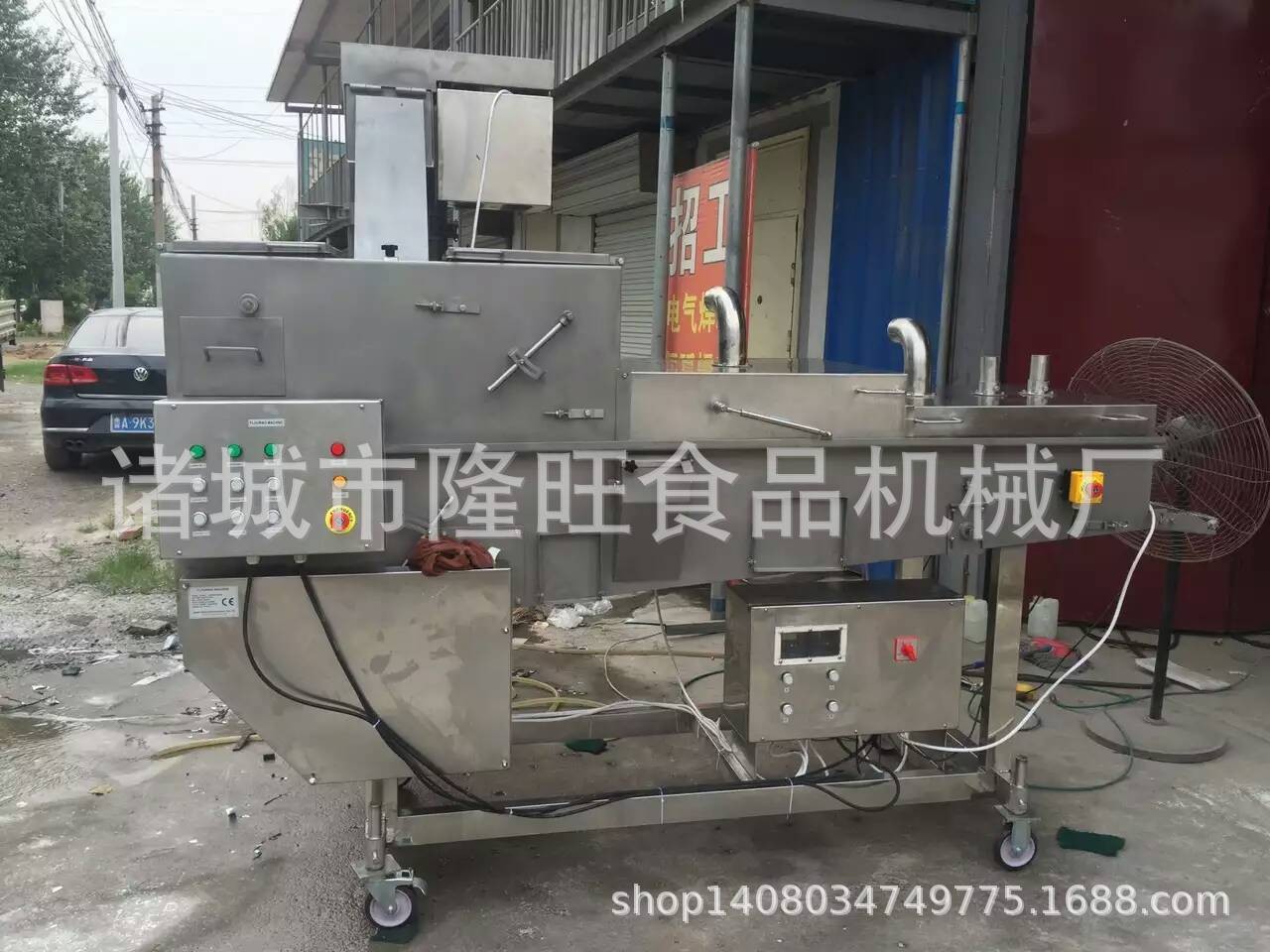 雪花鸡柳上糠机 鸡排裹糠上屑机 面包屑上屑机 拉丝热狗棒裹屑机图5