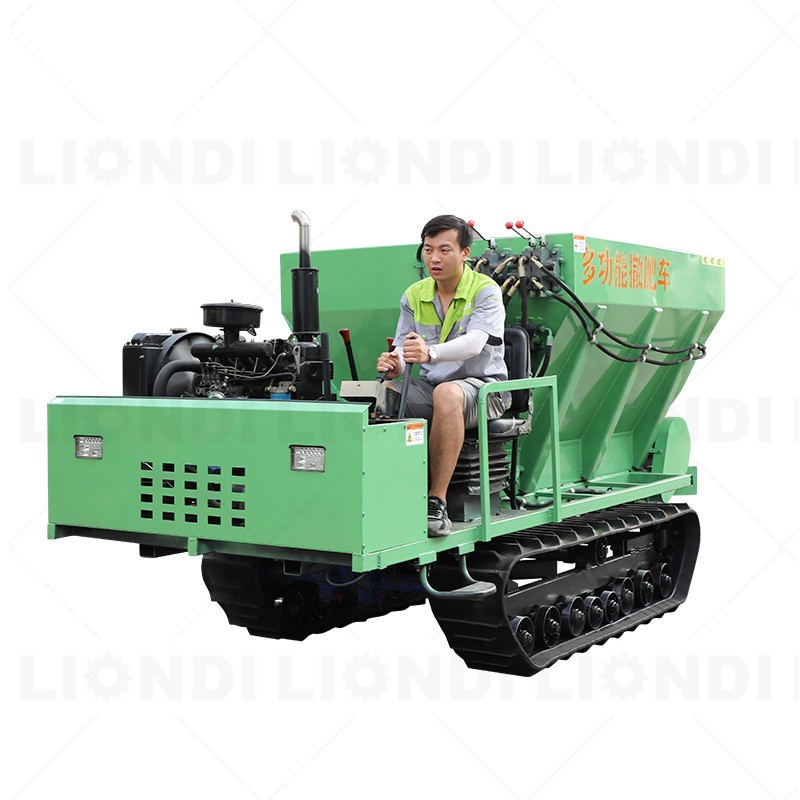 全地形履带撒粪车3方5方8方柴油抛粪车驾驶式农用施肥车果 园农田图4