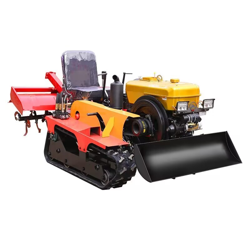 新型履带式微耕机乘坐多功能新款旋耕机挖掘机大棚果园水田柴油机图5