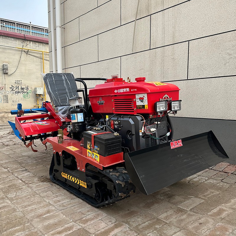 履带微耕机农业四驱旋耕机乘坐式果园大棚开沟施肥回填一体柴油机图3