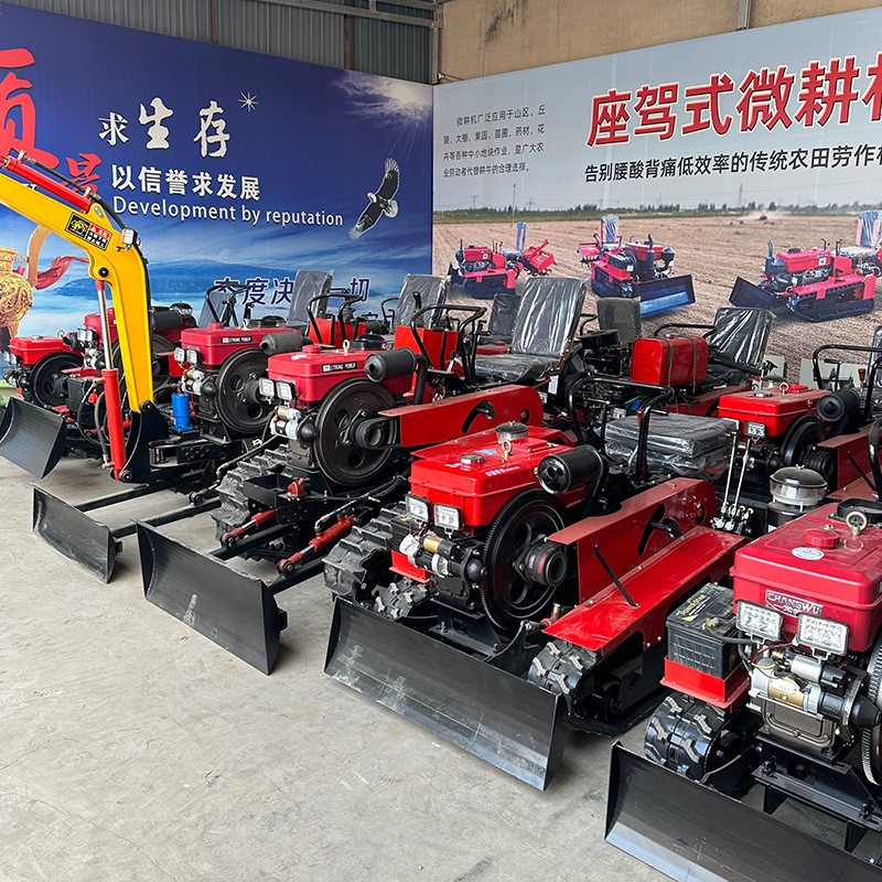 履带微耕机农业四驱旋耕机乘坐式果园大棚开沟施肥回填一体柴油机图2