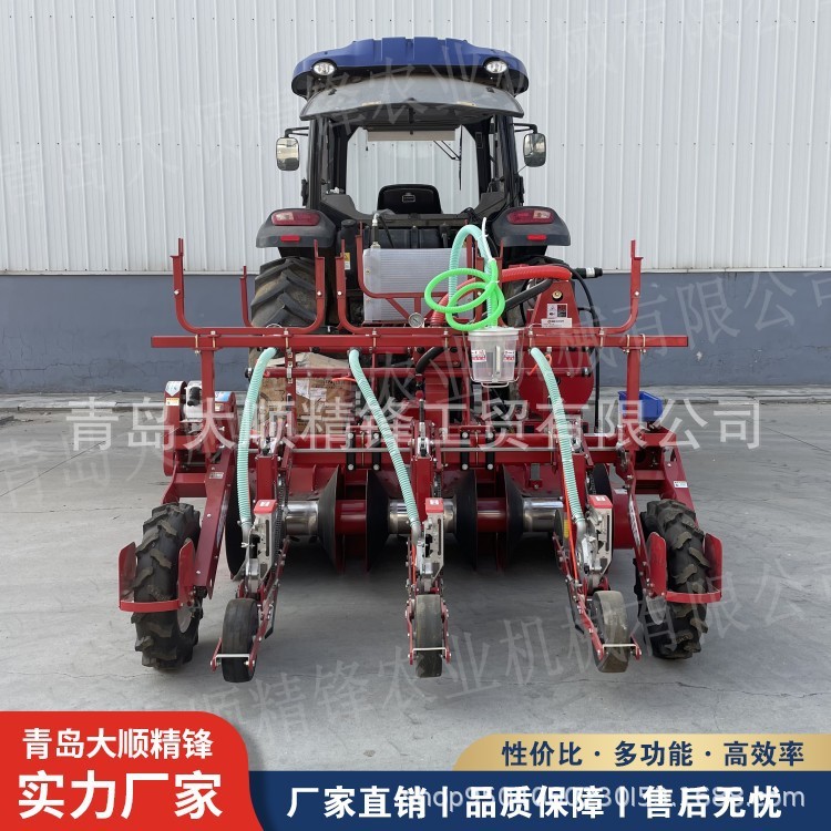 牵引式 3垄3行旋耕起垄滴灌气吸播种白菜播种机沈阳新民白菜产区图3
