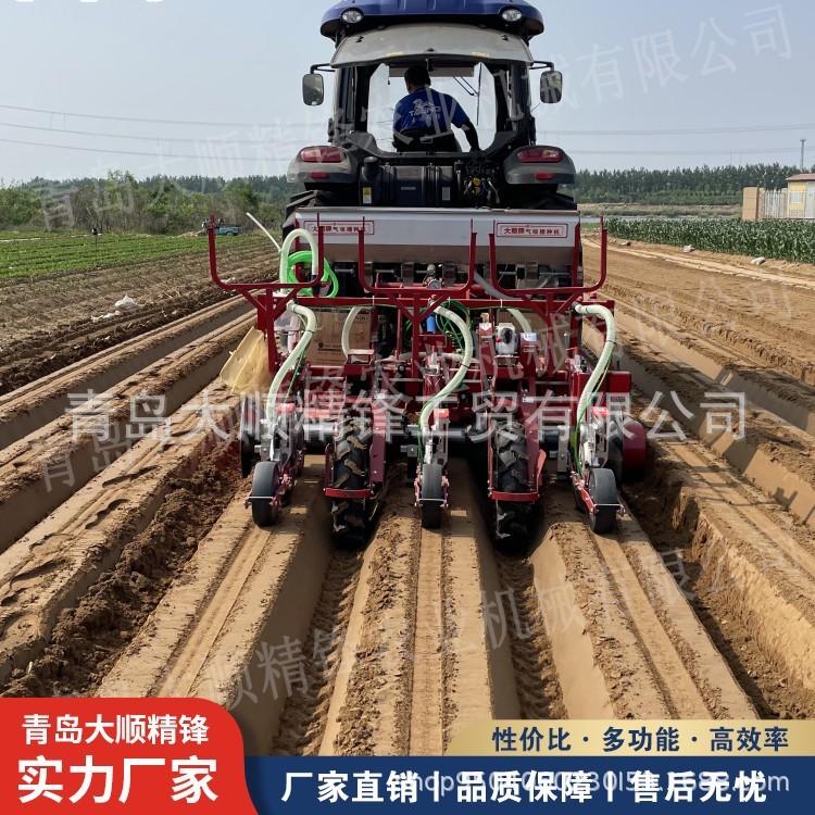 牵引式 3垄3行旋耕起垄滴灌气吸播种白菜播种机沈阳新民白菜产区图2