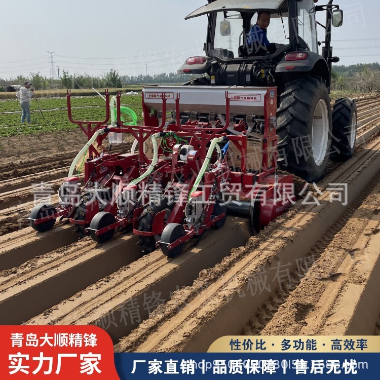 牵引式 3垄3行旋耕起垄滴灌气吸播种白菜播种机沈阳新民白菜产区图4
