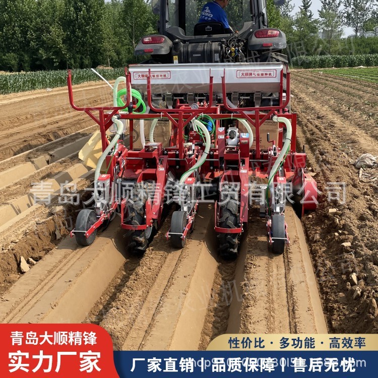 牵引式 3垄3行旋耕起垄滴灌气吸播种白菜播种机沈阳新民白菜产区图5